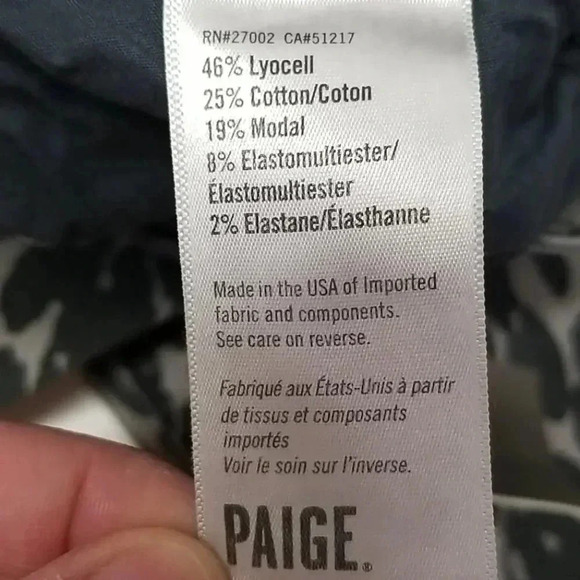 {PAIGE} X Rosie Poppy Leopard Slim Crop Flare Jeans Collaboration Collec… - Picture 15 of 16